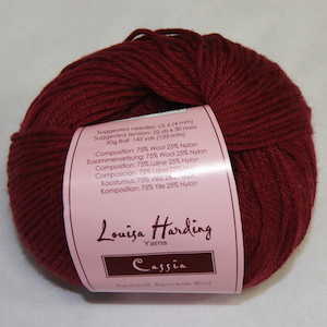 Cassia louisa harding, cassia, merino wool, machine washable, nylon, DK weight