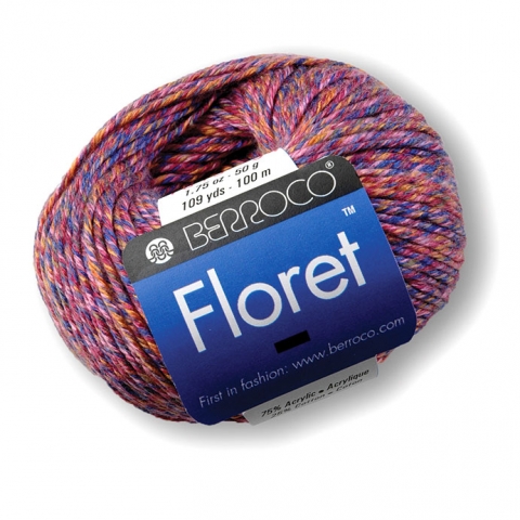 Floret Berroco Floret machine washable acrylic cotton blend at Knit-n-Crochet.